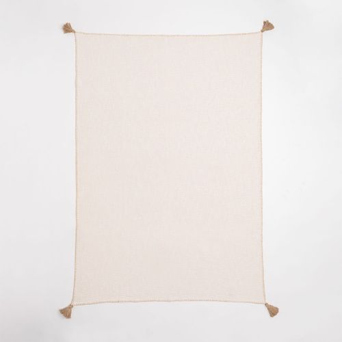 Couverture Plaid En Coton Paraiba Blanc Gardenia