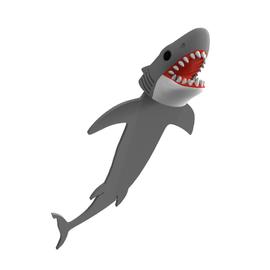 Stylo gel silicone requin dessin animé, 0.5mm, 1 pièce