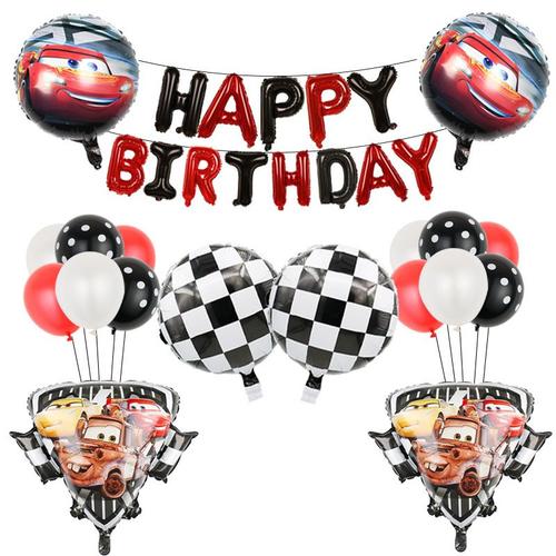 Balloons de fete,D'aluminium Ballons,Ballon Anniversaire Decoration de Fete Anniversaire-Ensemble de bouclier de voiture McQueen-1