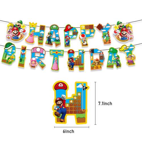 Balloons de fete,D'aluminium Ballons,Ballon Anniversaire Decoration de Fete Anniversaire-Mario 1