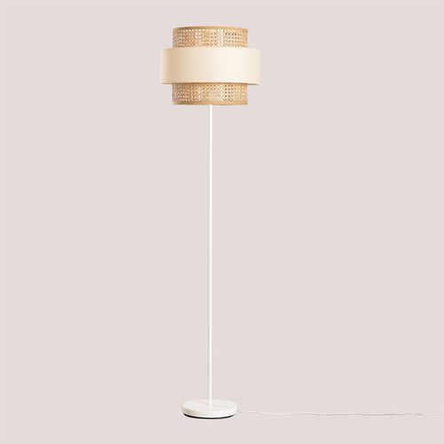 Lampadaire En Rotin Satu Beige Lin