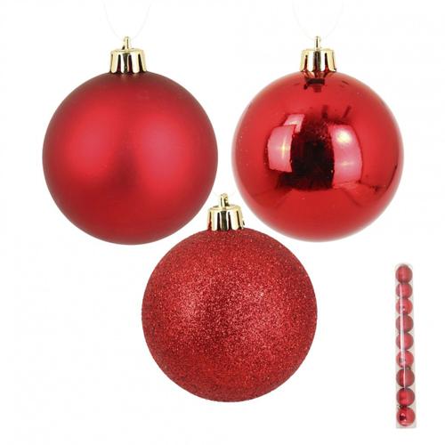 Set de 9 boules Rouge