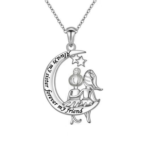 Copines Simples Et Amis Cadeau D'anniversaire Pendentif Accessoires Collier Fille Collier De Mode Créatif - Argent