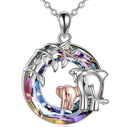 Bijoux Vente Chaude De Mode Arbre De Vie Pendentif Personnalité Simple Creux Arbre De Vie Collier - Bébé Éléphant Argent