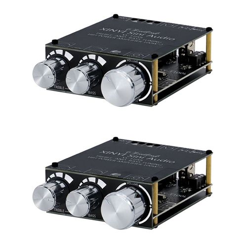 Panneau d'amplificateur de caisson de basses, Bluetooth 5.0, puissance 100W + 100W, 2.1 canaux de classe D, égaliseur Audio stéréo pour la maison, ampli XY-T100L