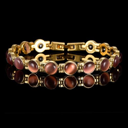 Bijoux En Cristal D'opale Simple Fashion Bracelet Plaqué Or Bijoux De Mode Pour Femmes-Violet
