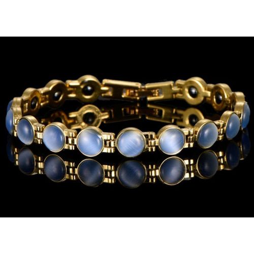 Bijoux En Cristal D'opale Simple Fashion Bracelet Plaqué Or Bijoux De Mode Pour Femmes-Bleu