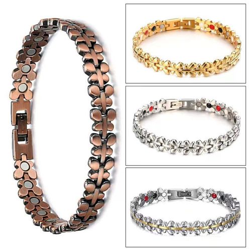 Pinduoduo Bracelet Bracelet De Thérapie Magnétique Bracelet Aimant Pour Marchands Puissants-Argent Plus Or Bicolore Rouge Blanc Noir Plus Aimant