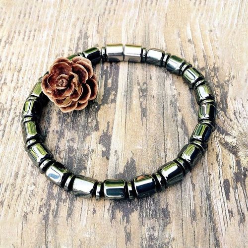 Bracelet Aimant Magnétique De Calcul Biliaire Noir Bracelet Élastique Perlé Simple Perle Noire Thérapie Magnétique Bijoux A La Main-6 #