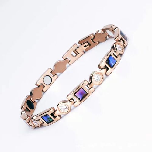 Bracelet Femme Tendance Pur Titane Main Décoration Aimant Titane Germanium Bracelet Coquillage Titane Acier Bijoux Approvisionnement Direct - Or Rose
