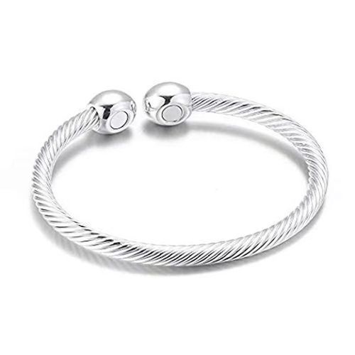 Bracelet Aimant Ouvert Bracelet Santé Ouvert Magnétique Bracelet Fil Or Rose-Argent