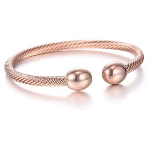 Bracelet D'aimant D'ouverture Bracelet De Santé D'ouverture Magnétique Bracelet De Fil D'or Rose - Or Rose