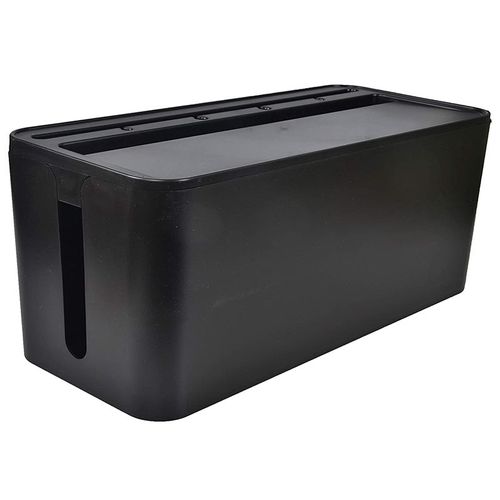 Boîte de gestion des câbles pour le bureau et les Solutions de barrettes d'alimentation (noir)