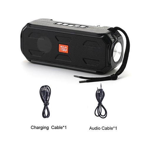 Haut-parleur solaire portable compatible Bluetooth, mini colonne sans fil, stéréo 10W, prise en charge de la musique surround, FM, TF