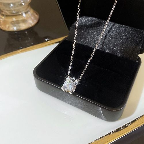Coréen Argent Titane Acier Collier Filles Versatile Haut De Gamme Niche Perle Papillon Pendentif Clavicule Chaîne Bijoux-X700 Argent