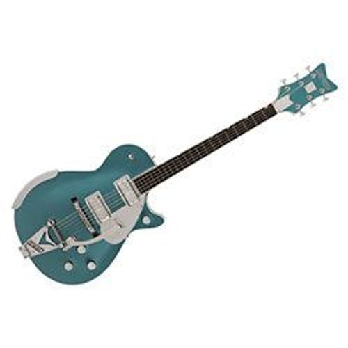Gretsch G6134t-140 Ltd 140th Double Platinum Penguin String-Thru Bigsby Eb Two-Tone Stone Platinum Pure Platinum