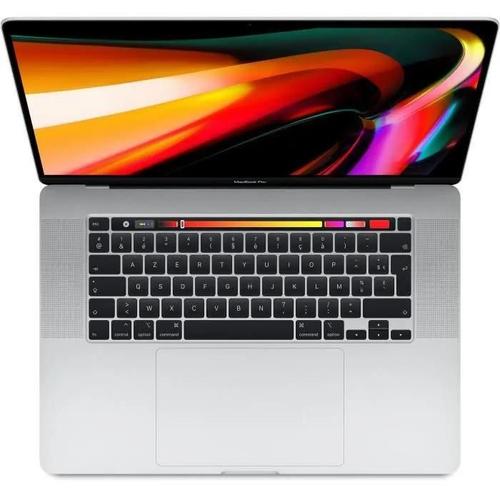 MacBook Pro Touch Bar 16"Core i9 2,4 Ghz 64 Go 1 To SSD Argent (2019) - Batterie Neuve - Reconditionné - Très bon état