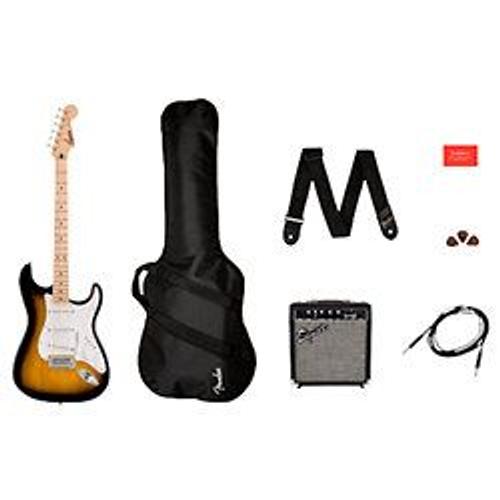 Squier Sonic Stratocaster Pack Mn 2-Color Sunburst Pack Débutant Guitare Électrique