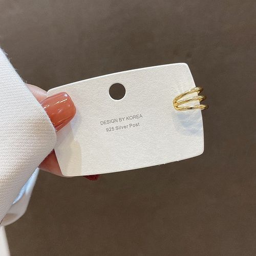 Coréen Dongdaemun Mode Multicouche Métal Oreille Os Clip Boucles D'oreilles Femmes Ins Marée Cool Style Simple Oreille Bijoux-E2657 Or