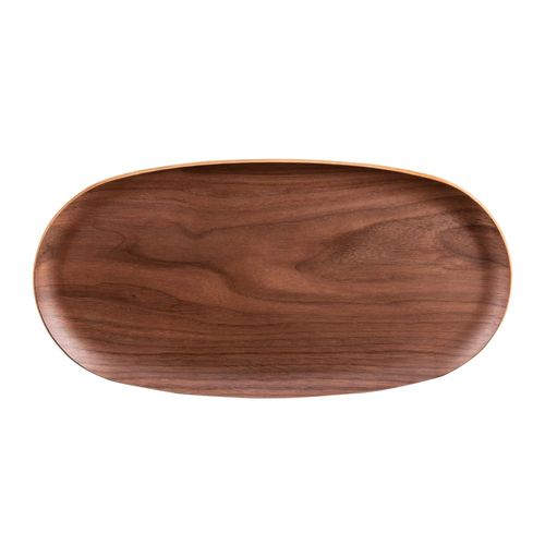 Plateau Ovale Brun 35x18 Cm