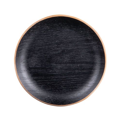 Set De 6 Dessous De Verre Bois Noir 12 Cm