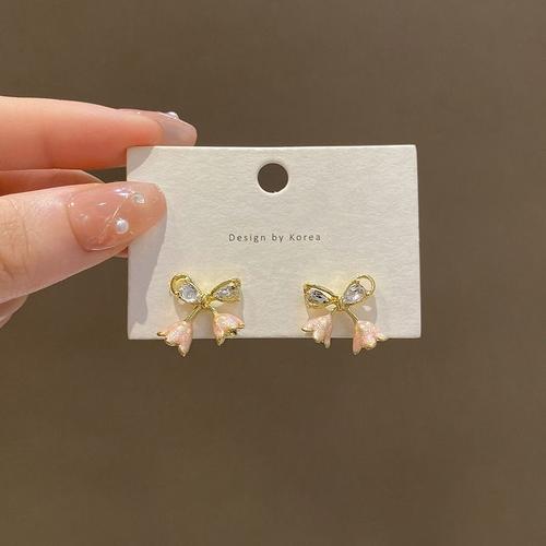 2022 Nouveau Design Noud Noeud Boucles D'oreilles Femmes Mode Personnalité Goutte A Goutte Huile Muguet Oreille Boucles D'oreilles-Sw-E5200 Or