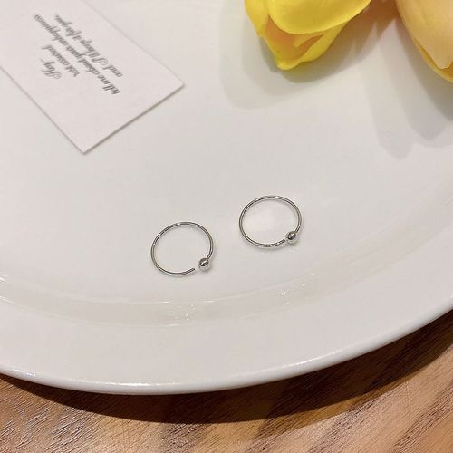 Version Coréenne Des Nouvelles Boucles D'oreilles Perçantes Pour La Conception De Niche Féminine Style Indifférent Cercle Pois Oreille Os Boucles D'oreilles-A898 Grand