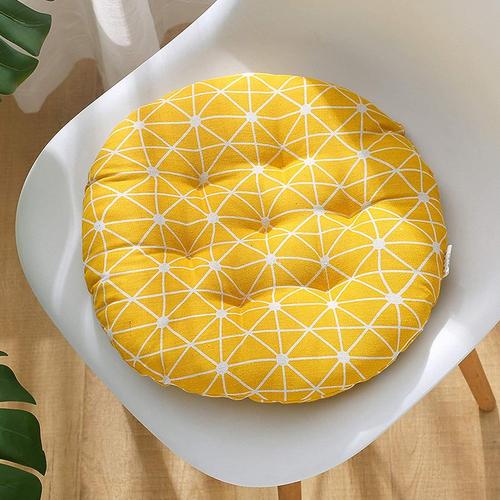 (Jaune)Lot De 4 Coussin Pour Chaise Galettes De Chaise Coussin De Chaise Pour Patio,40x40cmmaison,Voiture,Canapé,Bureau,Tatami Décoration