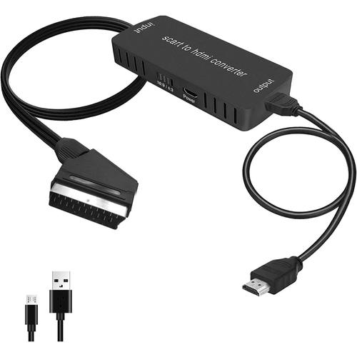 Convertisseur vers HDMI, entrée Sortie HDMI 16: 9/4: 3 Adaptateur de Audio vidéo avec câble HDMI pour Moniteur HDTV Projecteur STB VHS Xbox PS3 Sky Blu-Ray DVD Player