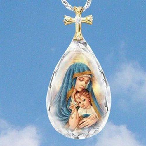 Crystal Jesus Series Pendentif Simple Fashion Collier Exclusif - Style 13