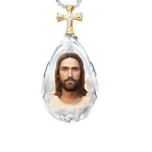 Crystal Jesus Series Pendentif Simple Fashion Collier Style Exclusif 1