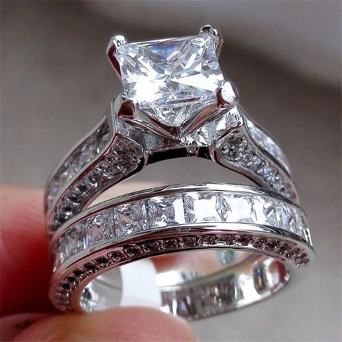 Nouvelle Bague Diamant Cristal Zircon Ebay Jewelry-No.7