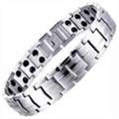 Bijoux Détachable Double Rangée Magnétique Thérapie Hommes Bracelet Couple Bracelet - Argent Goutte A Goutte Huile Noir Bracelet