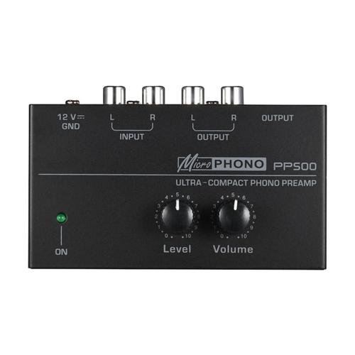 Préampli Phono PP500 Ultra-Compact, avec basse, Treble, Balance, réglage du Volume, pré-ampli, platine, prise US