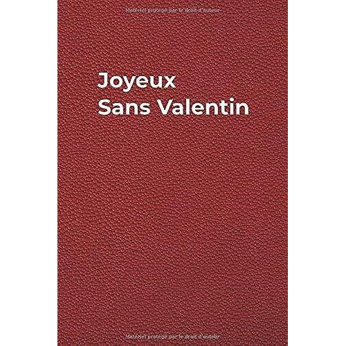 Joyeux Sans Valentin: Carnet De Notes - Cadeau Rigolo Anti Saint Valentin - 120 Pages Avec Papier Ligné Petit Format (15.24 X 22.86 Cm) (15.24 X 22.86 Cm).