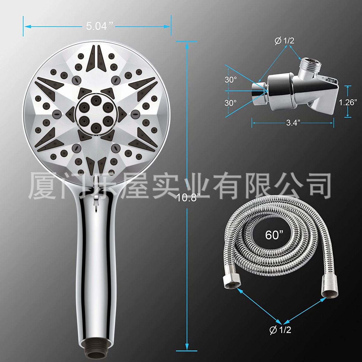 Pommeau de douche europen et amricain 10 fonctions buse d'... - 3