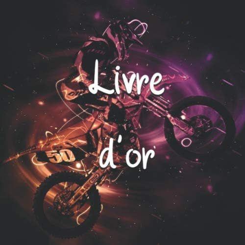 Livre D'or: Anniversaire, Départ En Retraite Pour Un Passionné De Moto | Idéal Pour Faire Une Surprise À Motard | 100 Pages | 8.5 X 8.5 Pouces (21.59 ... | Couverture Brillante | Idée Cadeau Motard