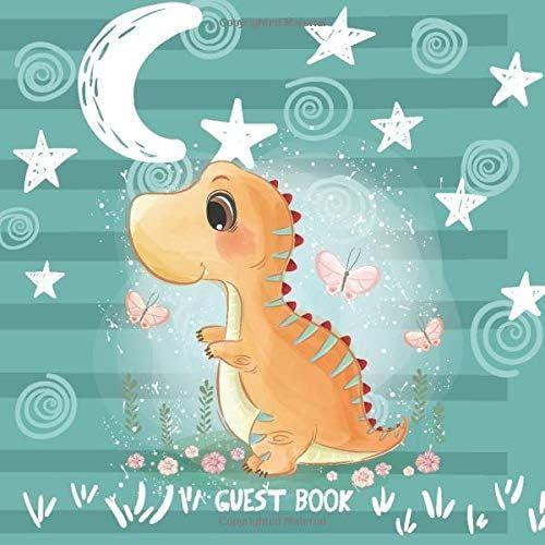 Guest Book: Baby Shower Guest Book ,Dinosaur , Girl Boy 110 Pages,Write Predictions & Advise,With Gift Log,Tracker,Record, Keepsake,Memory