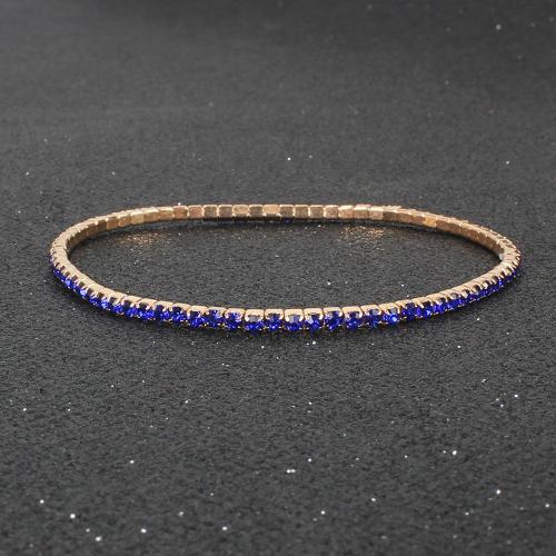 Bracelets brillants et élastiques pour femmes, avec strass en