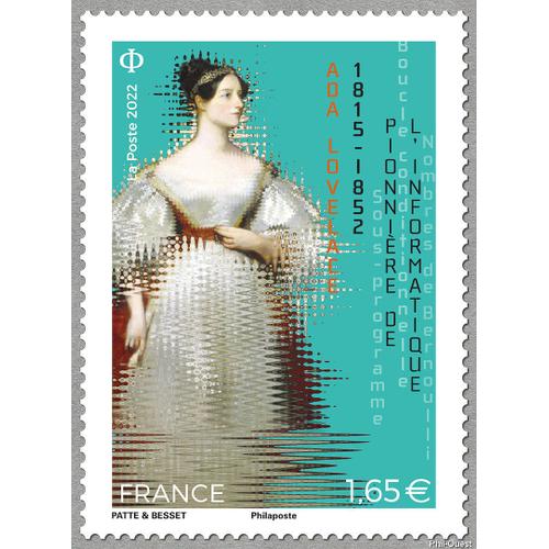 France 2022, Très Beau Timbre Neuf** Luxe Yvert 5627 Ada Lovelace, De Son Nom Complet Augusta Ada King, Comtesse De Lovelace (1815 - 1852), Est Une Pionnière De La Science Informatique.