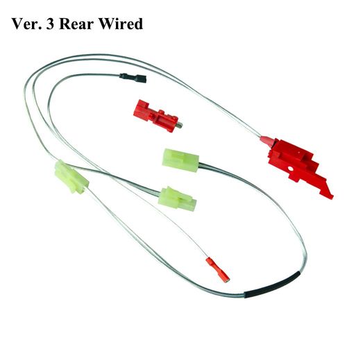 Dulma-Câblage D'interrupteur À Gâchette De Grande Capacité,Adapté À La Boîte De Vitesses Ver.2 Ver.3,Accessoires Airsoft Aeg Filaires Avant Et Arrière - Type Rear Wired For Ver.3