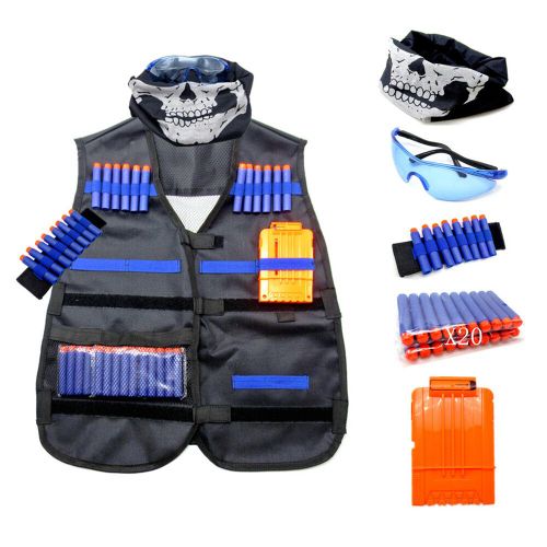 Porte-Gilet Tactique Pour Enfants,Kit De Jeu De Plein Air,Accessoires D'armes À Feu,Jouets Pour Nerf N-Strike,Série Elite,Balles,Cadeau Pour Garçons - Type D