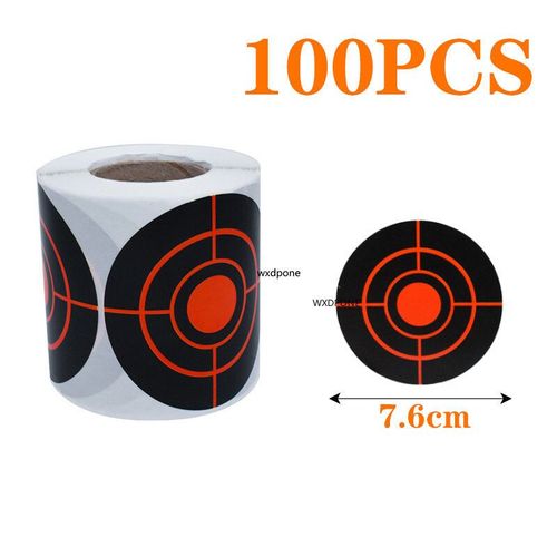 Autocollant De Cibles Splatter Splash Amp,Auto-Adhésif,Réactif Par Rouleau,Tir Porteurs De Couleurs,?Il De Balle,100 Feuilles,7.50cm - Type B 100pcs