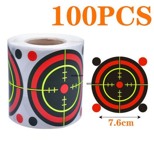 Autocollant De Cibles Splatter Splash Amp,Auto-Adhésif,Réactif Par Rouleau,Tir Porteurs De Couleurs,?Il De Balle,100 Feuilles,7.50cm - Type H 100pcs