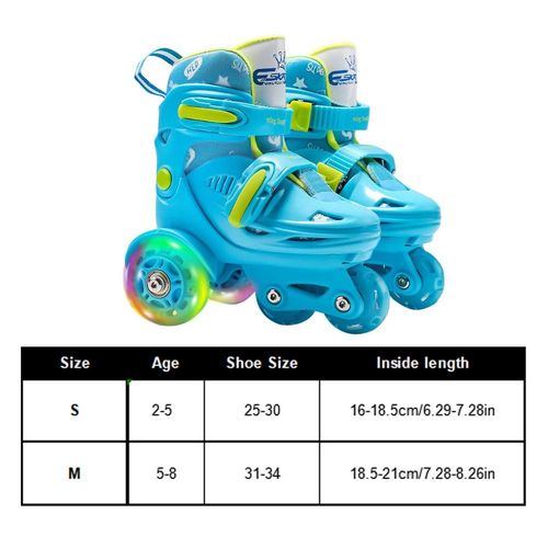 Patins À Roulettes Réglables En Pu Élastique Pour Enfants,Chaussures De Patins À Roues Alignées Pour Garçons Et Filles,2 Couleurs,2 À 8 Ans - Type 2730 Size
