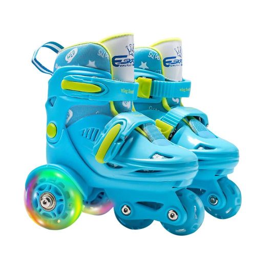 Patins À Roulettes Réglables En Pu Élastique Pour Enfants,Chaussures De Patins À Roues Alignées Pour Garçons Et Filles,2 Couleurs,2 À 8 Ans - Type 3134 Sizes