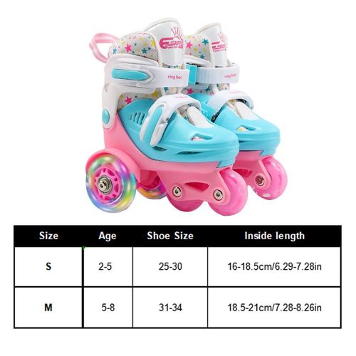 Patins À Roulettes Réglables En Pu Élastique Pour Enfants,Chaussures De Patins À Roues Alignées Pour Garçons Et Filles,2 Couleurs,2 À 8 Ans - Type 2730 Yards