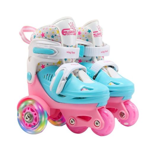 Patins À Roulettes Réglables En Pu Élastique Pour Enfants,Chaussures De Patins À Roues Alignées Pour Garçons Et Filles,2 Couleurs,2 À 8 Ans - Type 3134 Yards