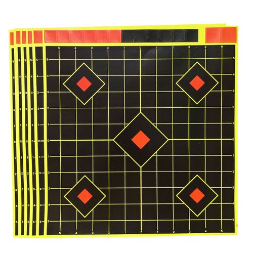 Cibles D'autocollants Splatter Splash Pour Borsighting Et Zeroing Dans Votre Lunette De Visée Optique,12 ""X 13"",10 Pièces Par Paquet 1 ""Grille-3 Option - Type Square Center