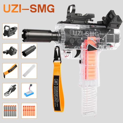 Pistolet Jouet Électrique En Plastique Mercedes I,Fléchettes De Tir À Rafale,Balle De Tête À Trou Mou,Volant D'inertie,Jeu Pour Enfant,Cadeau D'anniversaire Pour Garçon - Type White